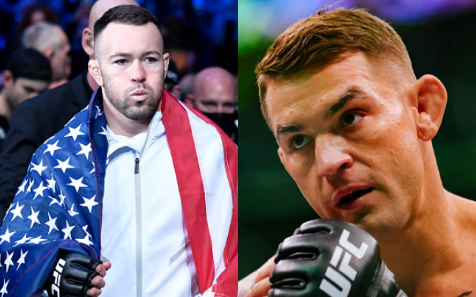 Colby Covington (left); Dustin Poirier (right)