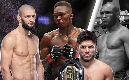 Credit: Khamzat Chimaev - UFC.com; Henry Cejudo - ESPN; Israel Adesanya and Kamaru Usman - Getty Images