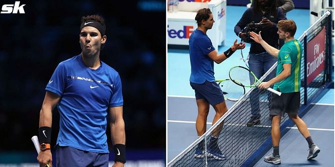 "You can see Rafa's face; he was surprised that the ball came back in the corner" - David Goffin recalls ridiculous banana forehand against Rafael Nadal