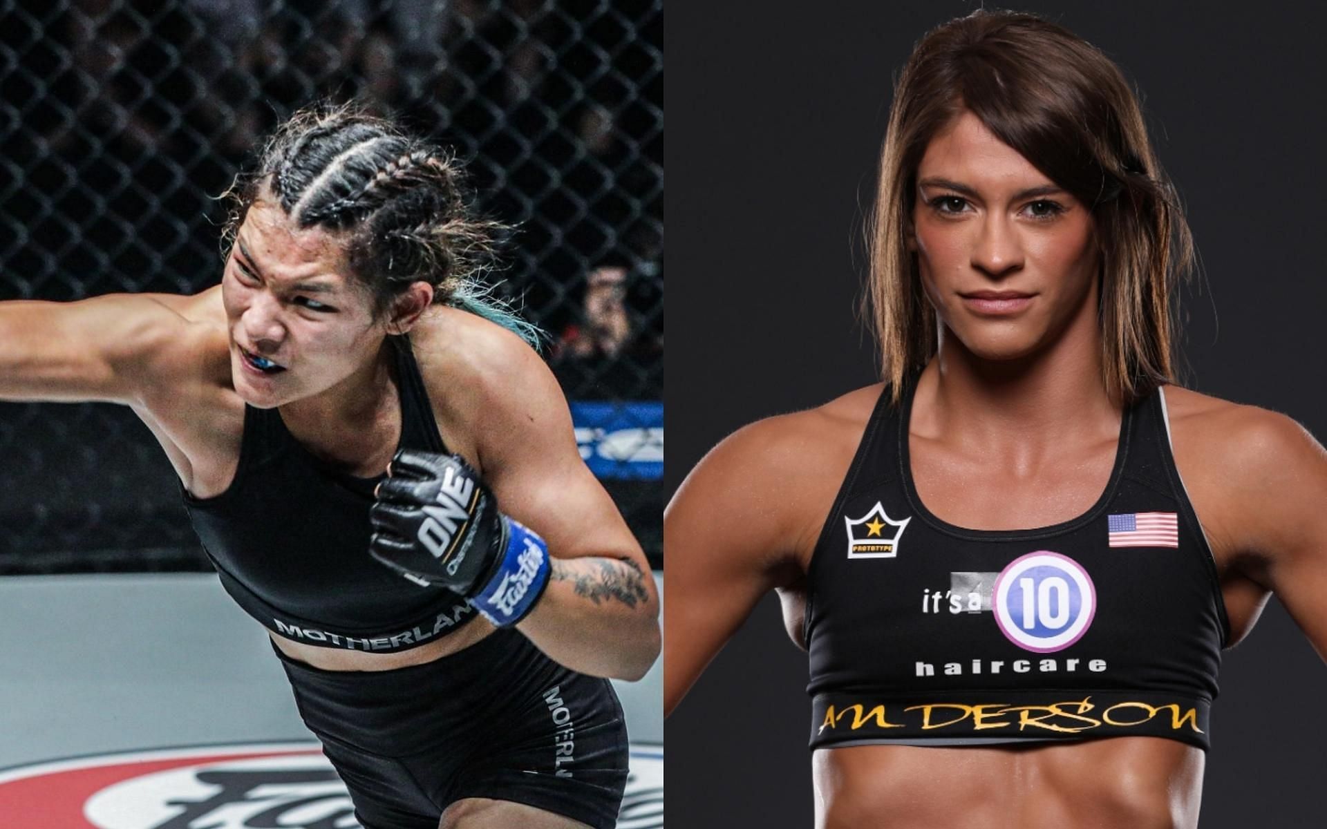 Asha Roka (left) and Alyse Anderson (right) will face each other in an atomweight bout at ONE: X. (Images courtesy of ONE Championship)