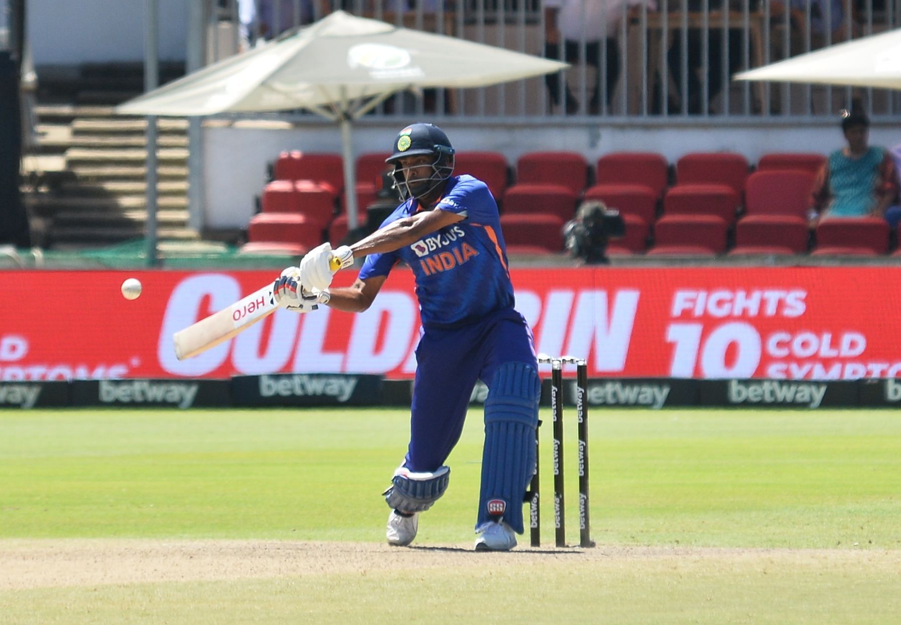 Ravichandran Ashwin batting during the ODI series in South Africa. Pic: Getty Images