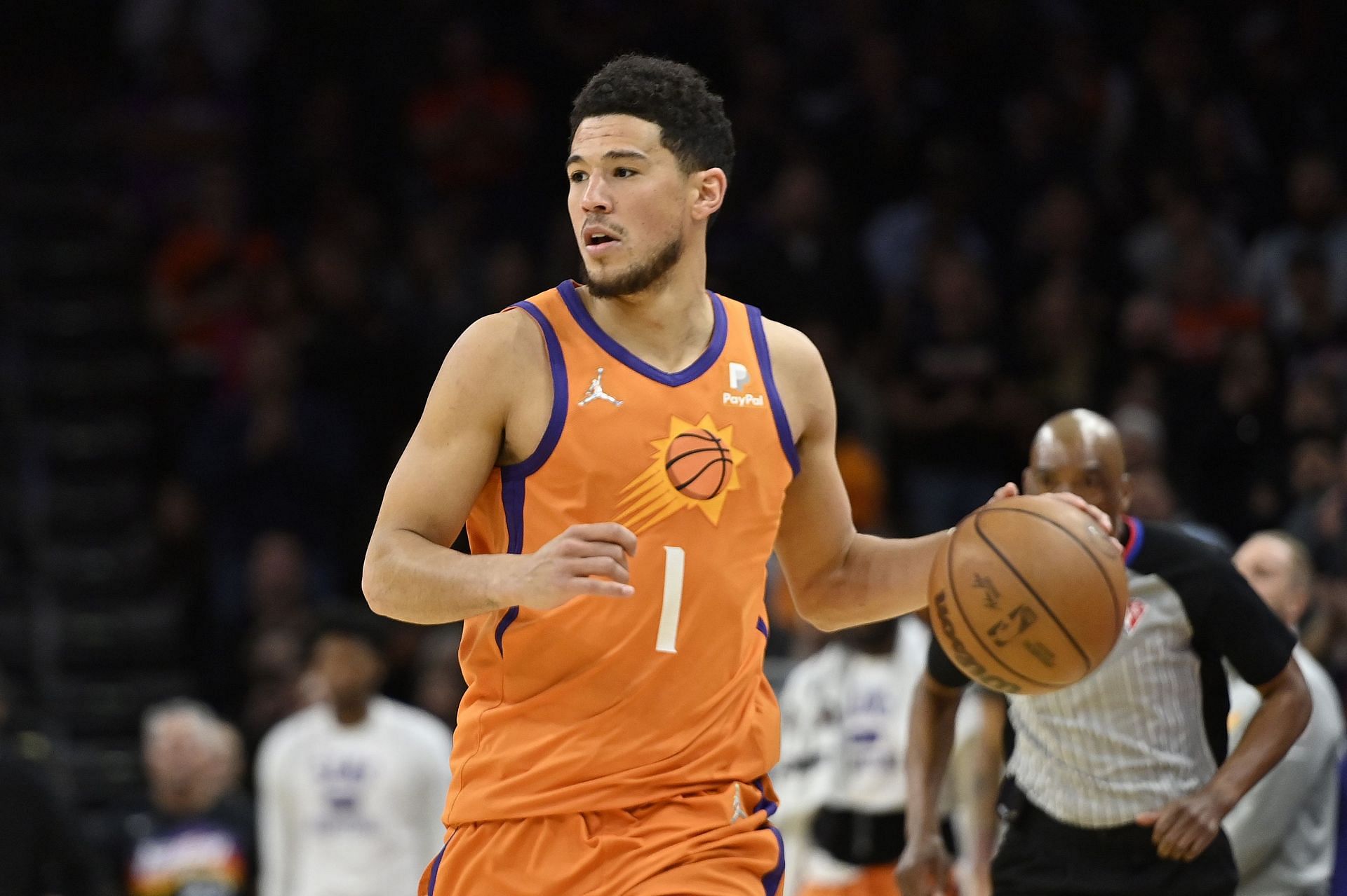 Devin Booker exchanged words with a fan during the game versus the Minnesota Timberwolves