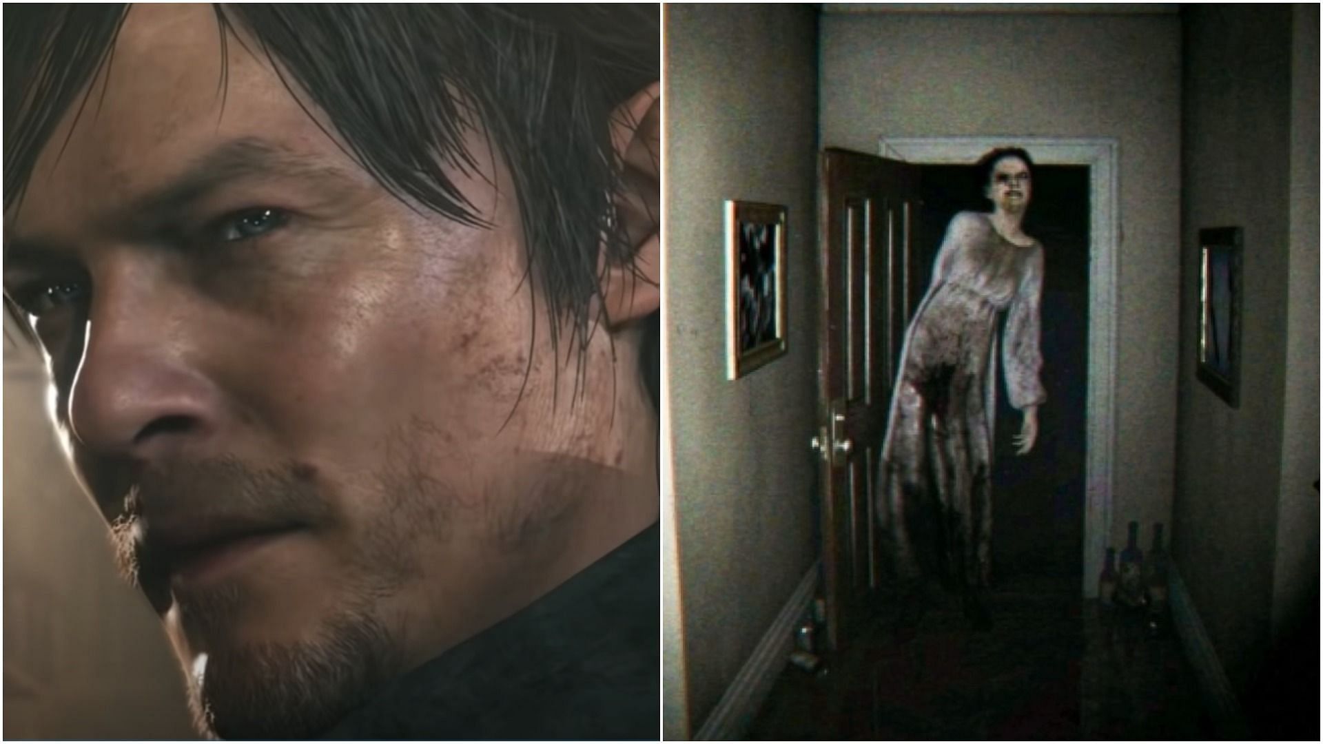 Silent Hills was canceled in 2015, and there was no news about the distinctive horror series after that (Image via Playstation Lifestyle and YouTube/ GameZone)