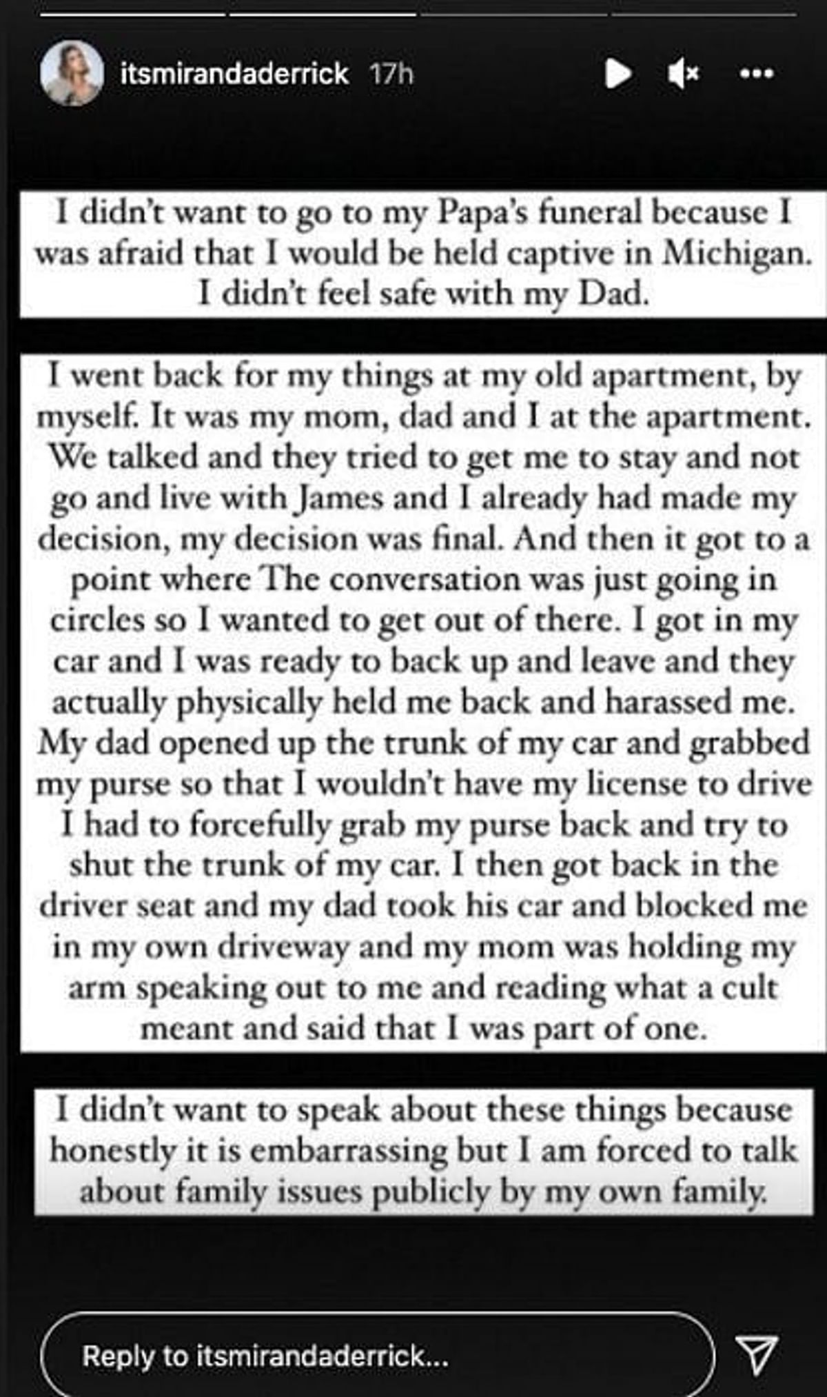 Who is Miranda Derrick ? TikTok dancer's family claims she's being held