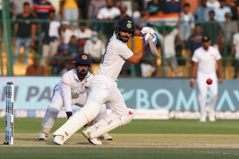 Virat Kohli was dismissed cheaply in India&#039;s second innings of the Bengaluru Test [P/C: BCCI]