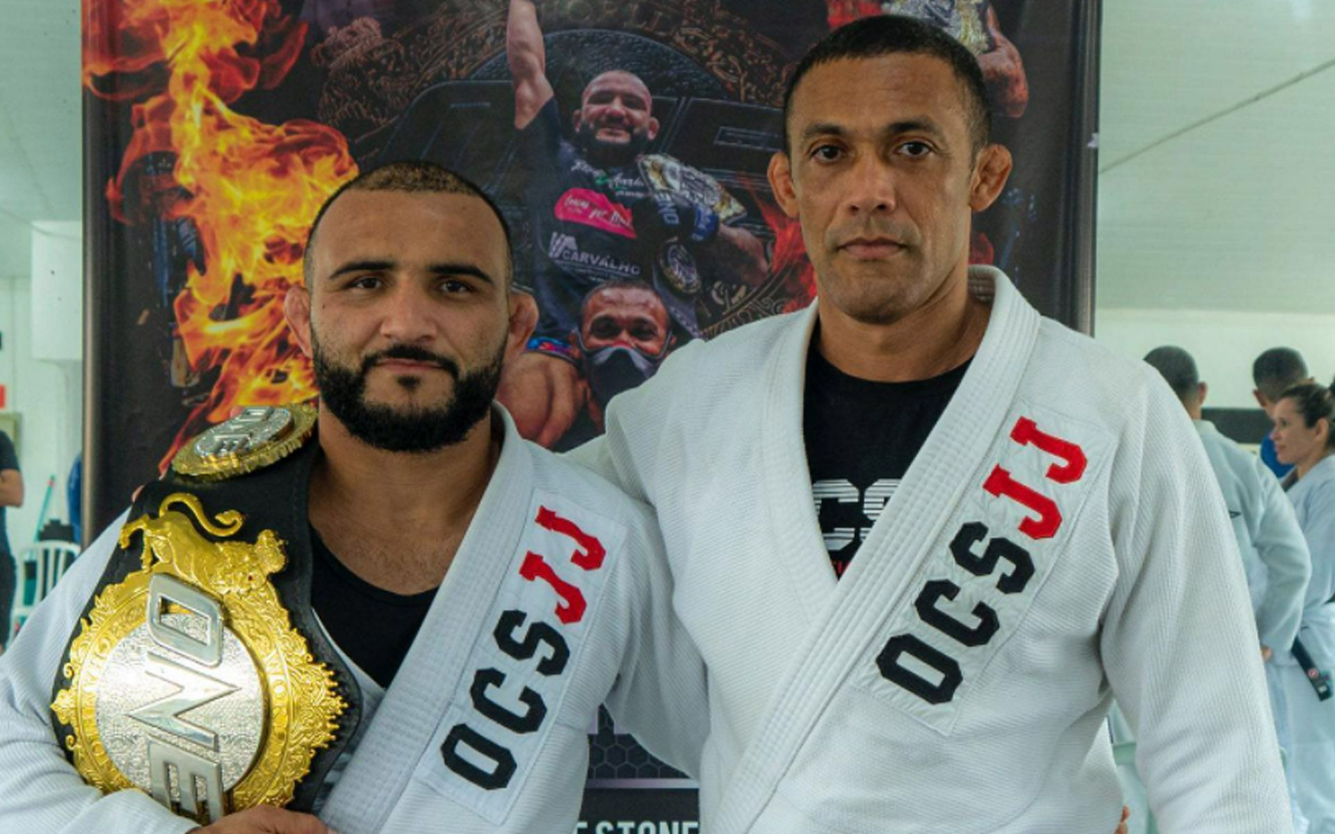 John Lineker (L) looked back at the beginning of his BJJ journey with his mentor Ocimar Costa (R) on Instagram. | [Photo: @johnlinekermma on Instagram]