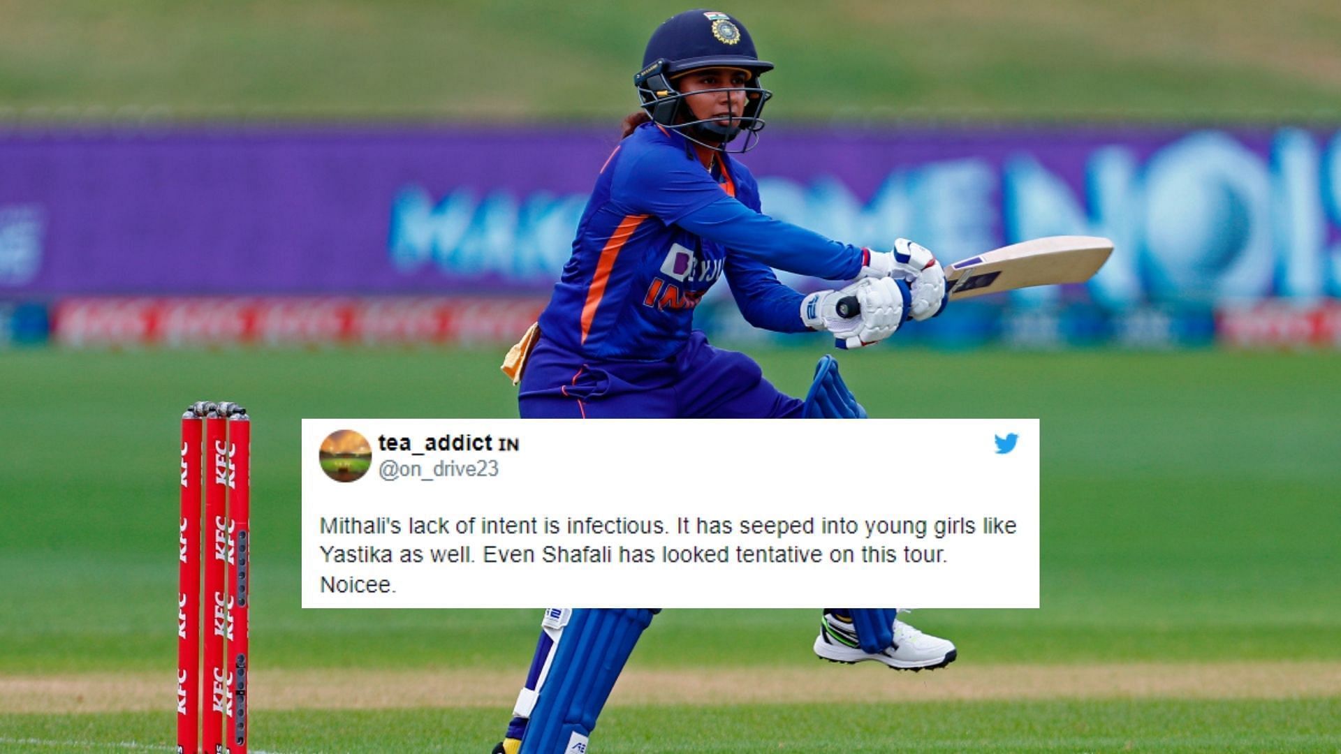 Twitter slammed Mithali Raj for her poor strike rate against New Zealand