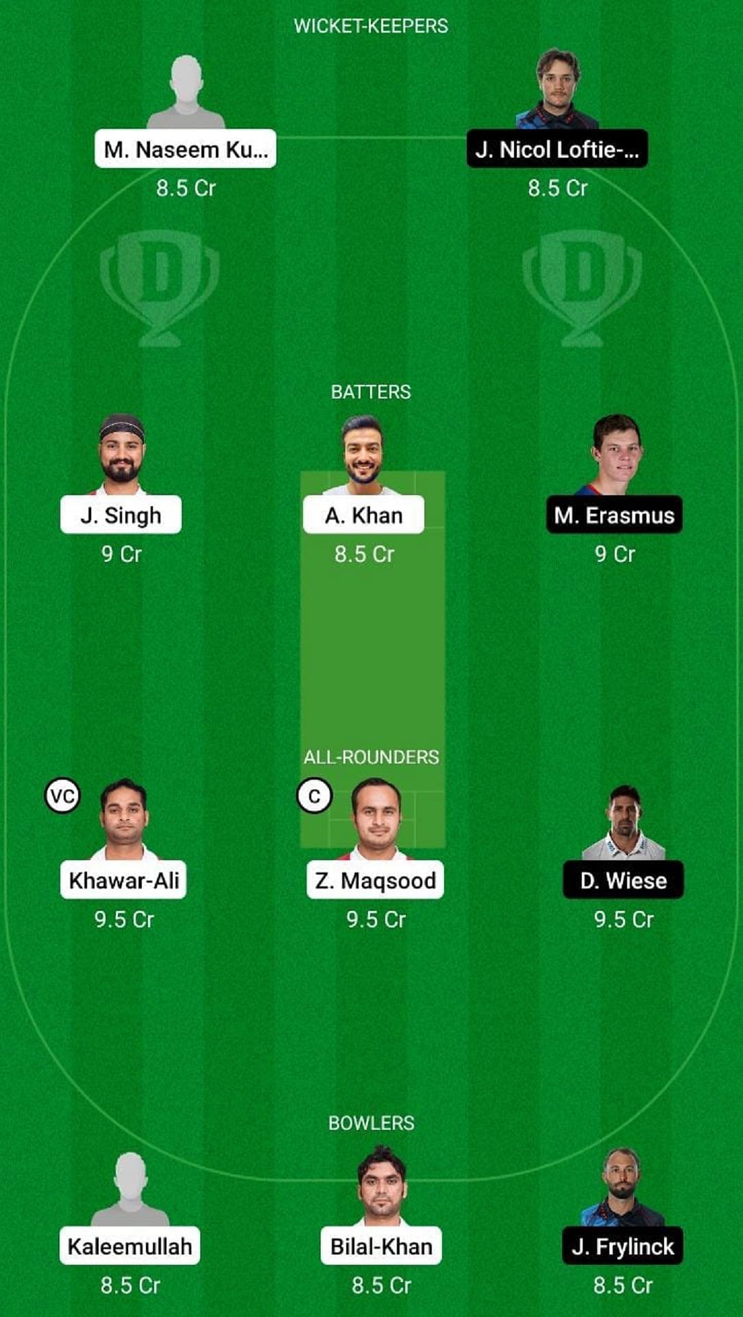 OMN vs NAM Dream11 Fantasy Suggestion #2