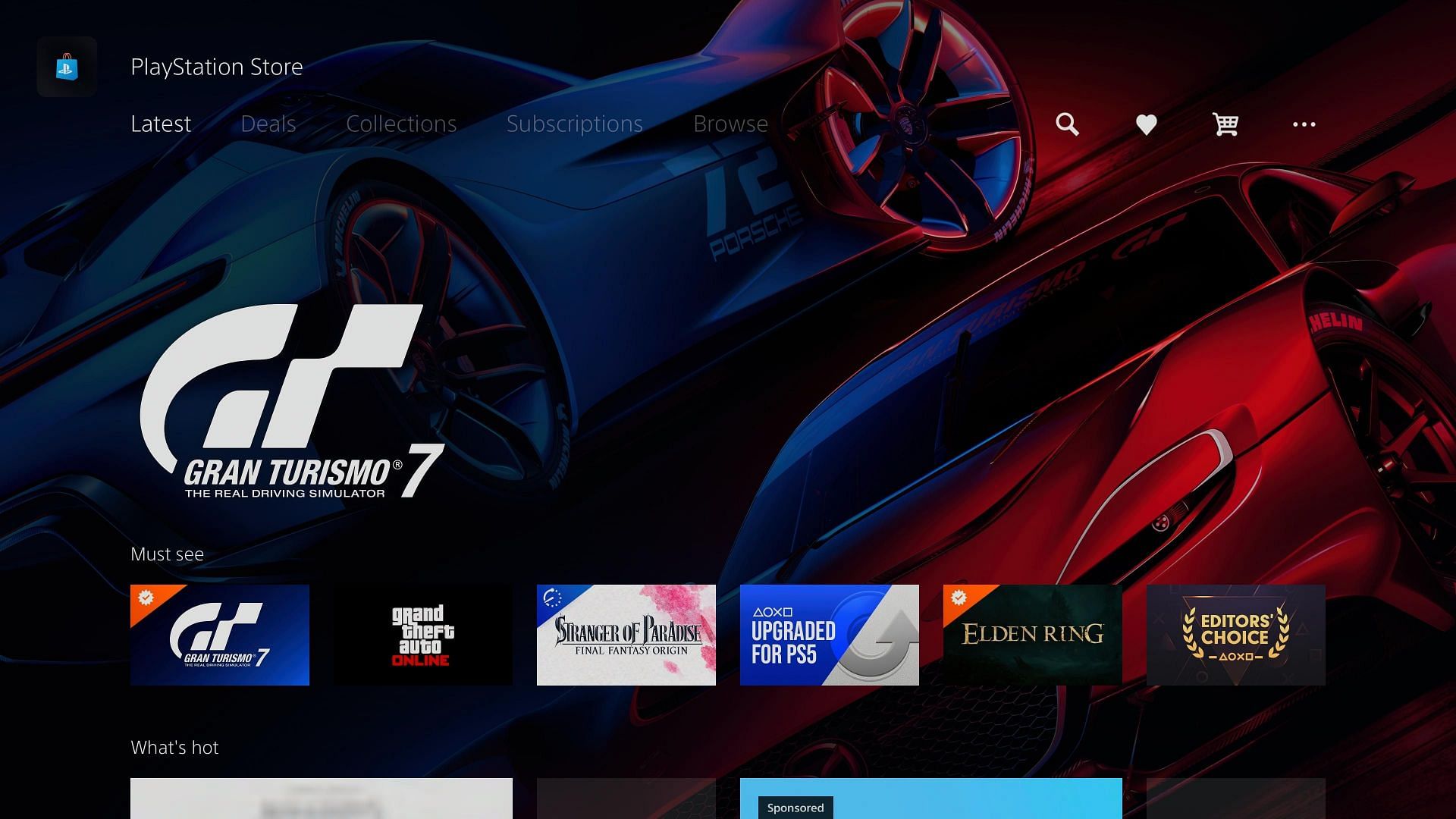 The PlayStation Store sells Gran Turismo 7, GTA 5, and other popular (or niche) games (Image via Sony)