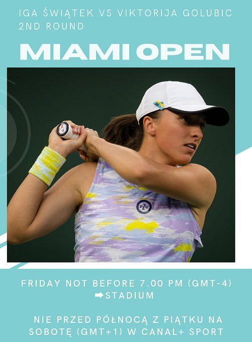 Miami Open 2022 Schedule Today TV schedule, start time, order of play