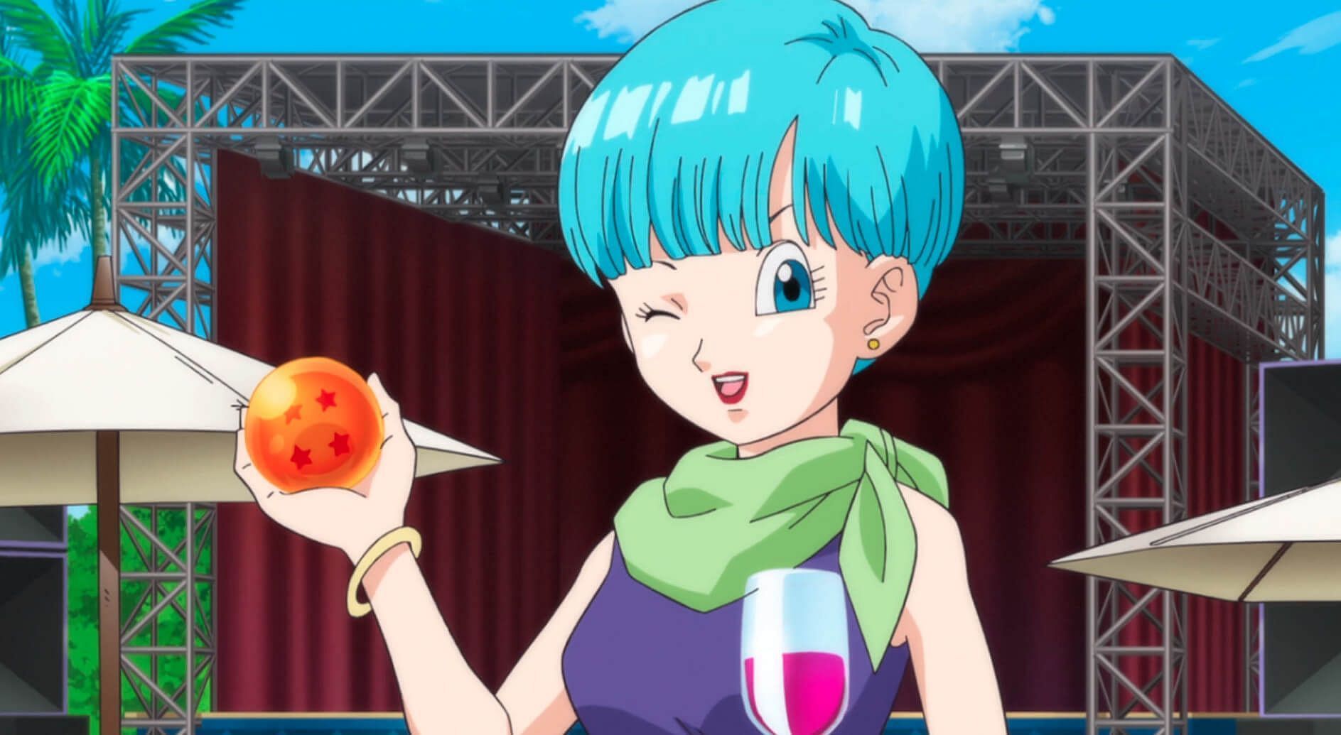 Bulma as she appears during her birthday party in the Dragon Ball Super anime (Image via Toei Animation)