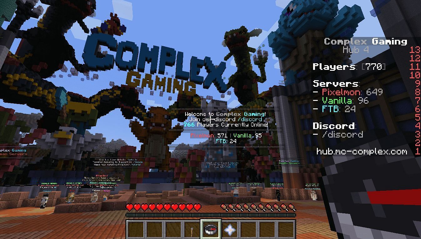 The Complex Gaming server has nearly 2,000 spots still available (Image via Servers for Minecraft)