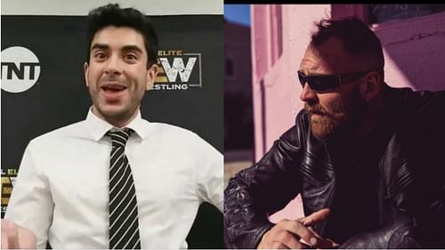 Tony Khan (left) and Jon Moxley (right)