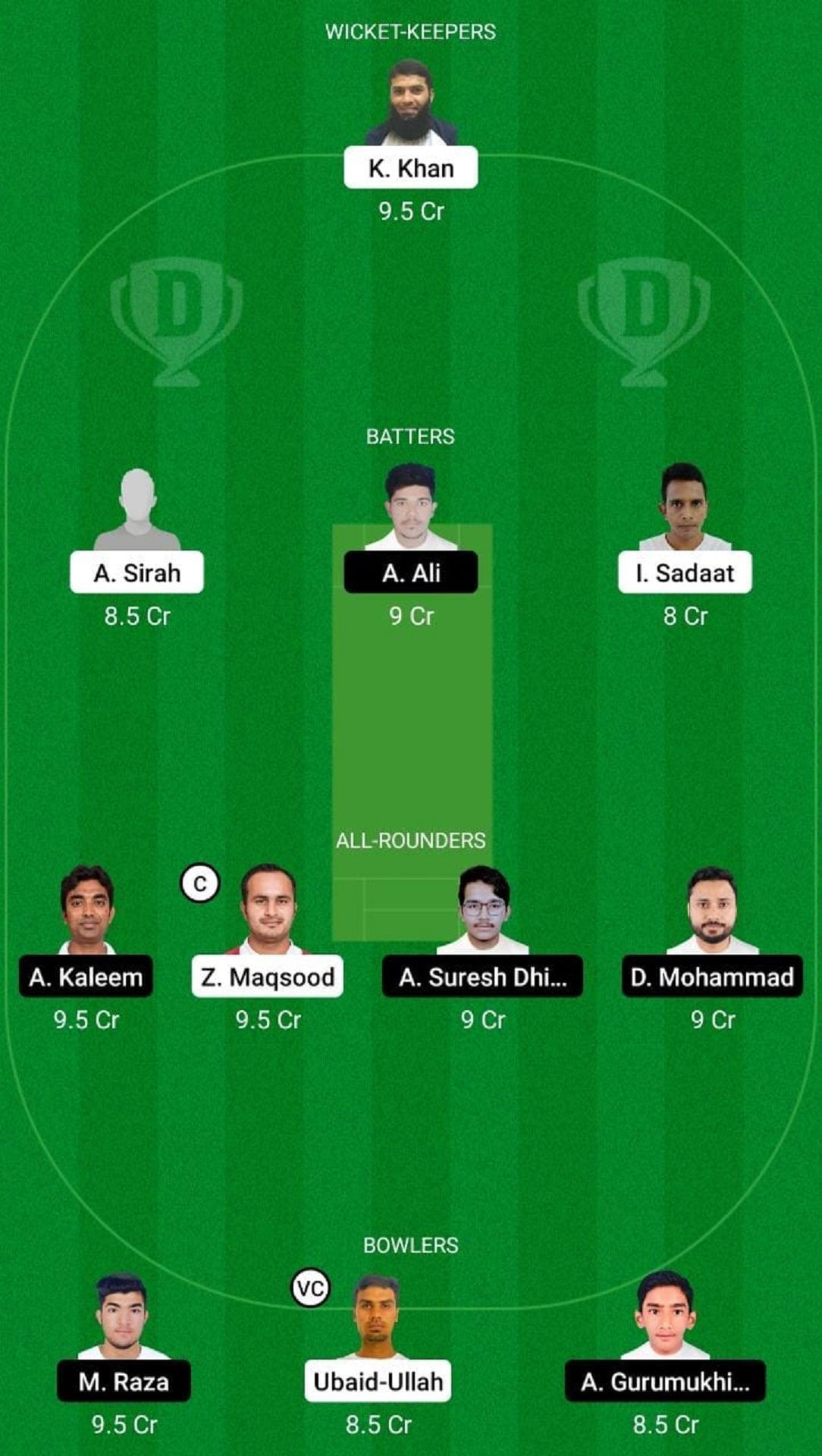 DAT vs KHW Dream11 Fantasy Suggestion #1