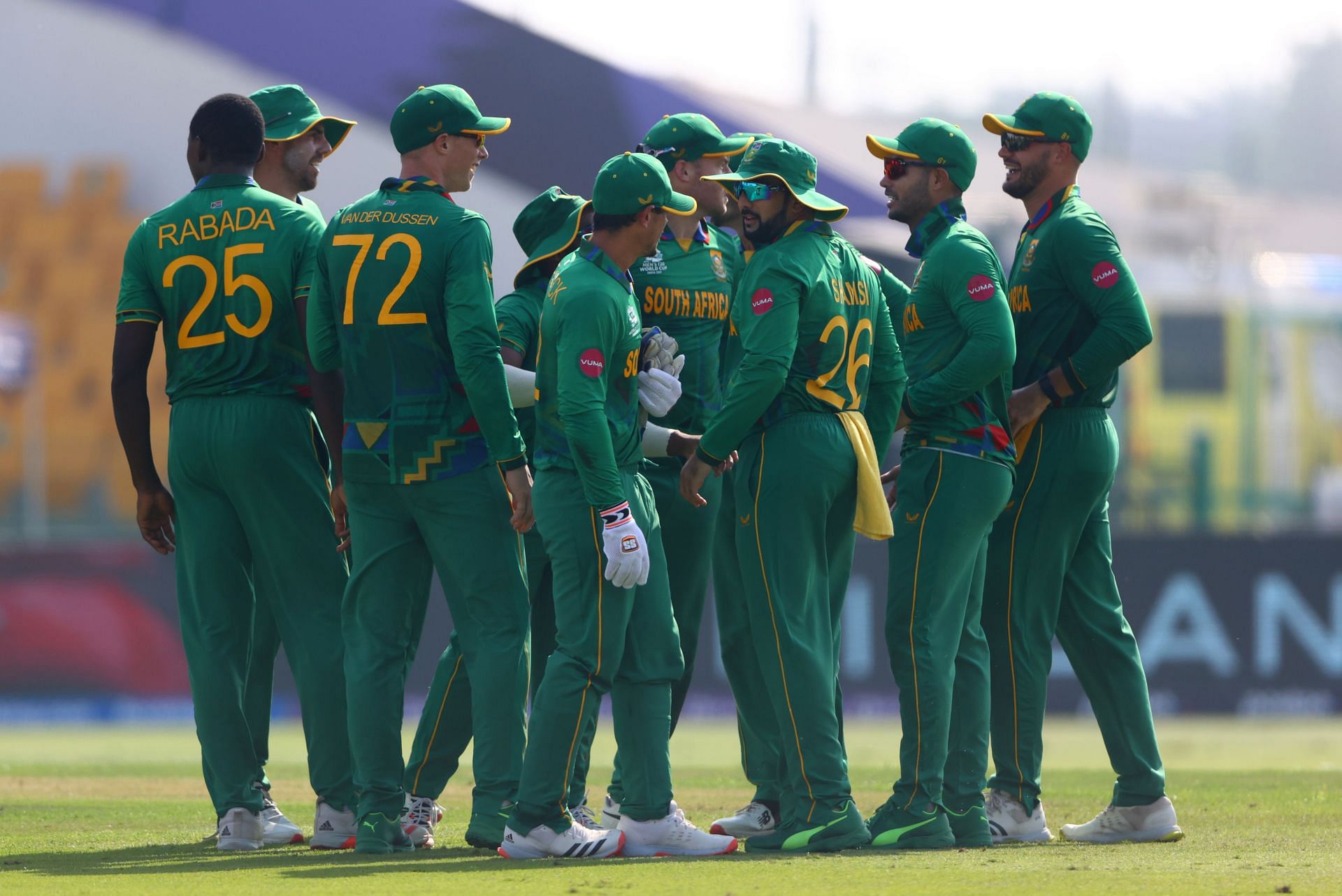 A snap from South Africa&#039;s match against Bangladesh at the 2021 ICC T20 World Cup.