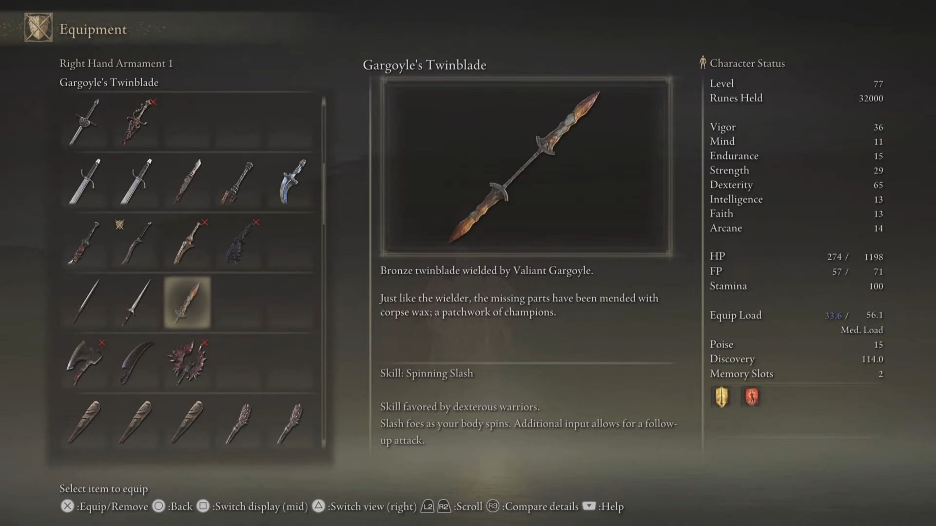The damage output from Gargoyle&#039;s Twinblade is absurdly high (Image via Fredchuckdave/Youtube)