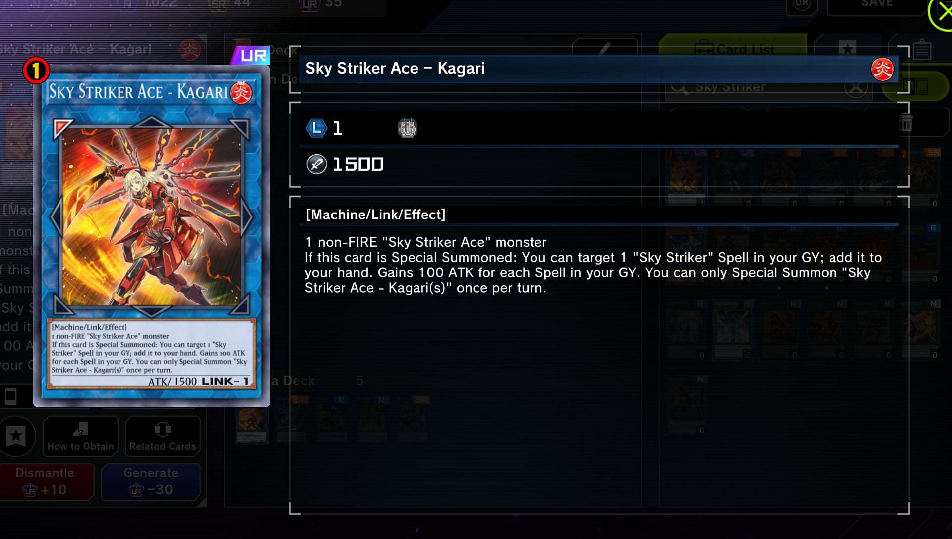 Sky Striker Ace - Kagari is one of the many ways this deck can win (Image via Konami)