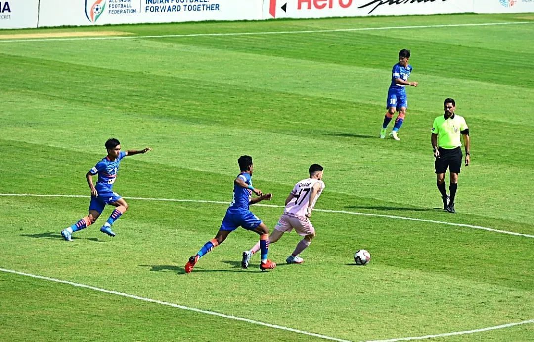 Rajasthan United FC in action against the Indian Arrows in the I-League (Image Courtesy: I-League Instagram)