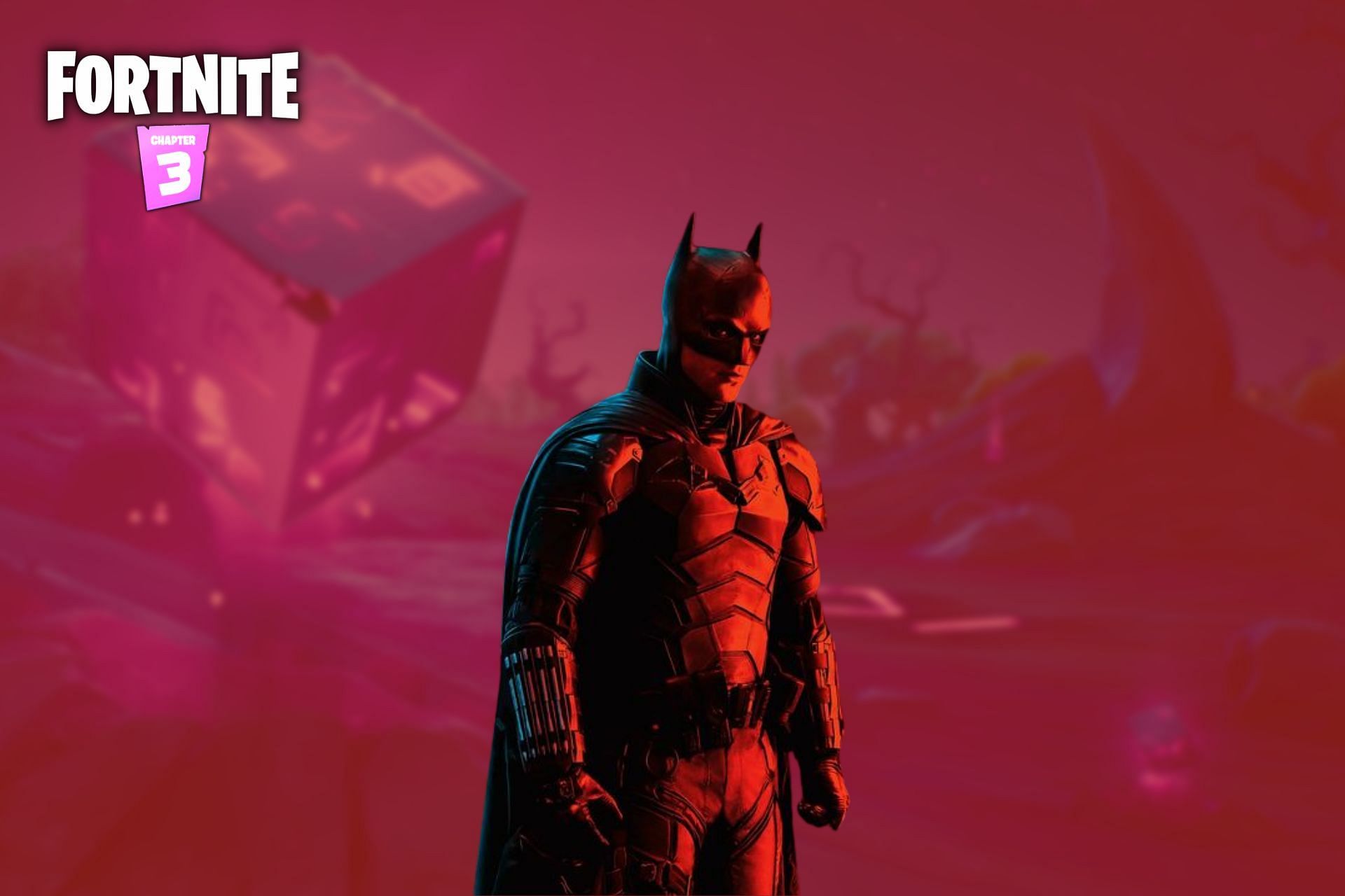 Leakers suggest that Robert Pattinson&#039;s Batman will soon appear as a skin in Fortnite (Image via Sportskeeda)