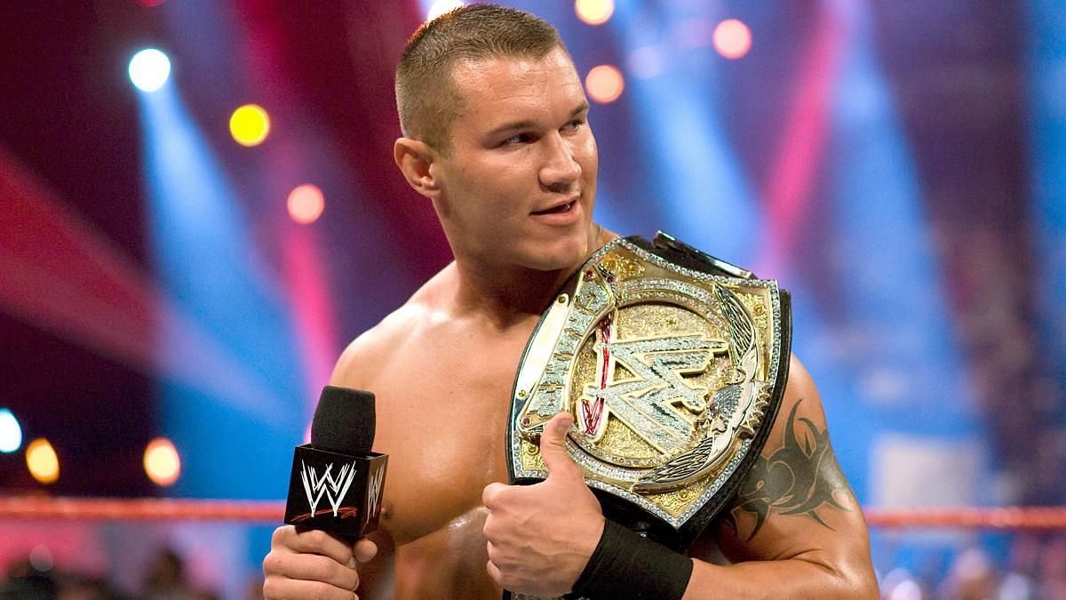 Randy Orton addresses the WWE Universe after being awarded the WWE Championship
