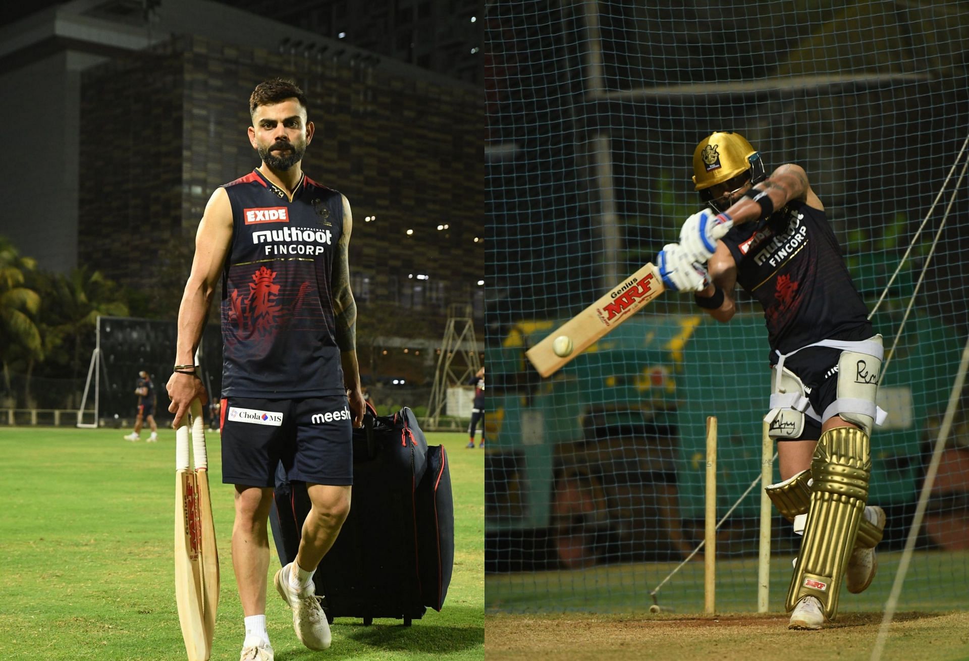 Virat Kohli in RCB nets ahead of IPL 2022 (PC: Instagram)