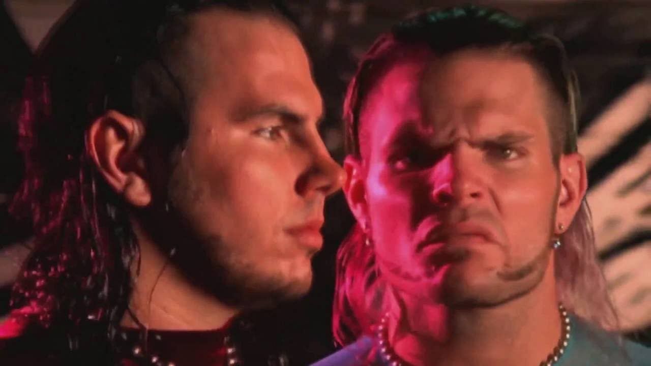 The Hardy Boyz at the height of their fame in WWE during the late 90s.