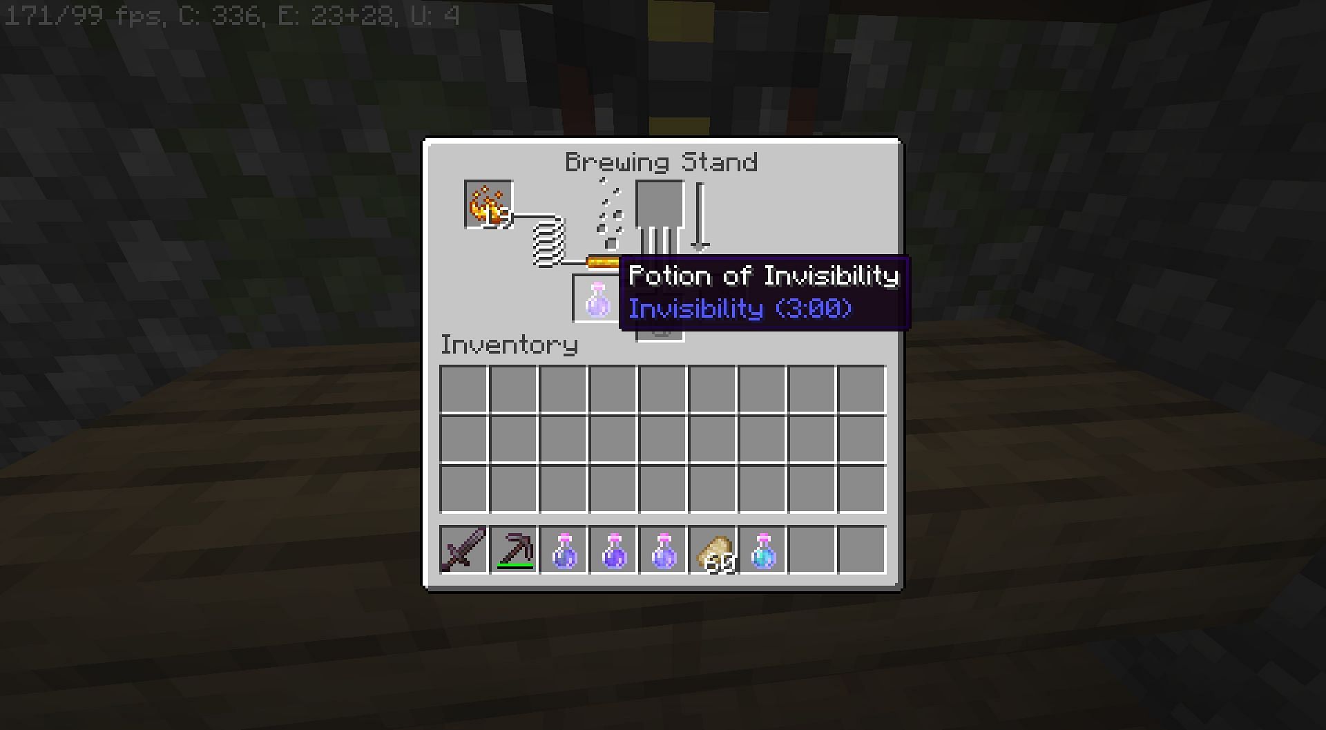 Invisibility (Image via Minecraft)