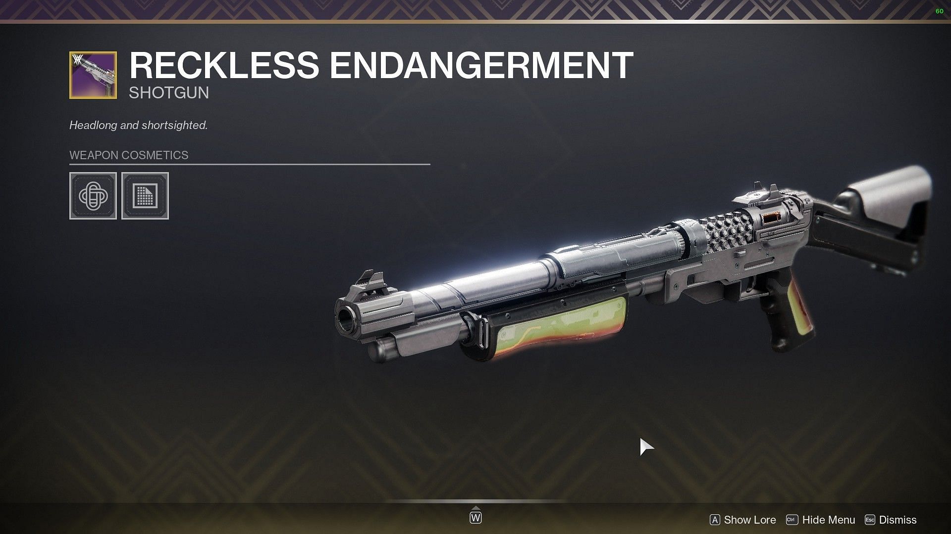 Reckless Endangerment can be obtained by reaching Rank 16 through the Crucible, Vanguard, or Gambit playlists (Image via Bungie)