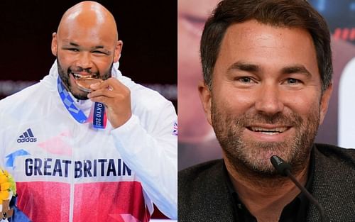 Frazer Clarke (left) and Eddie Hearn (right)