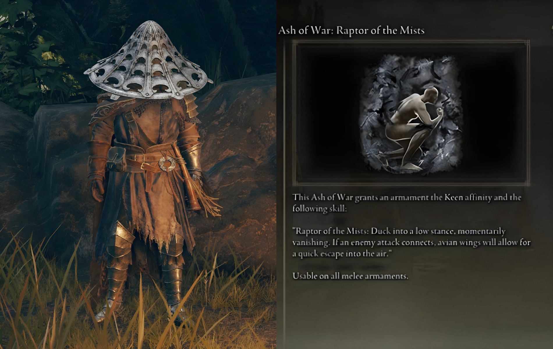 Obtaining the Raptor of the Mists Ash of War in Elden Ring (Image via Elden Ring)