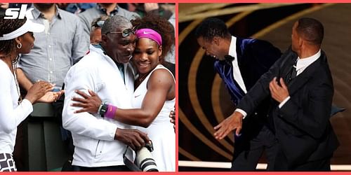 Venus Williams, Richard Williams, Serena Williams, and Will Smith