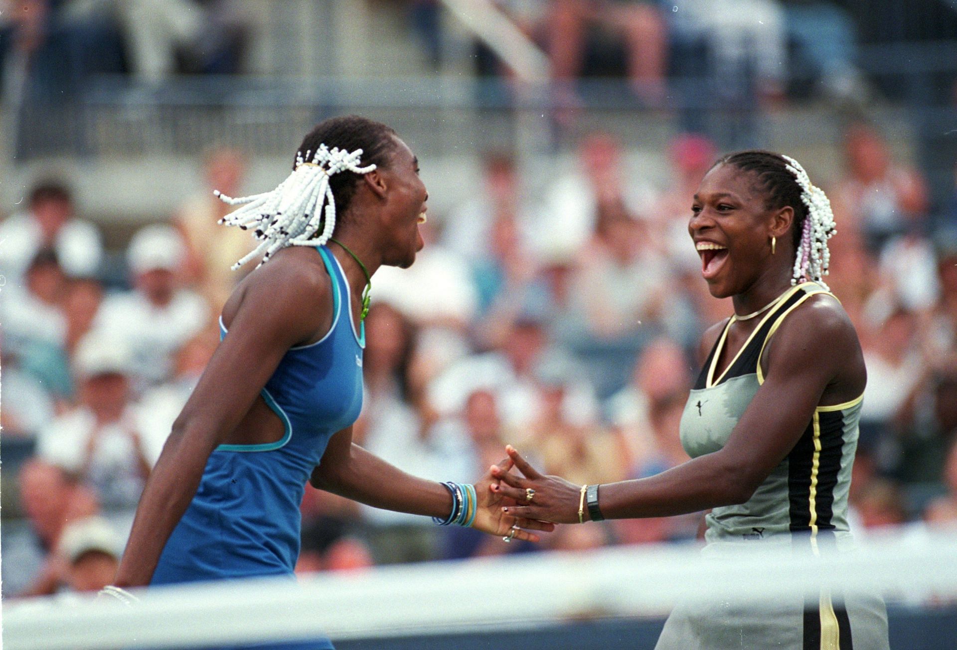 Venus and Serena Williams in 1999. 2021 French Open - Day Eight 