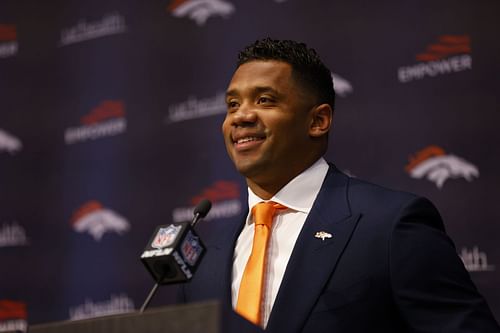 Denver Broncos Introduce Quarterback Russell Wilson.