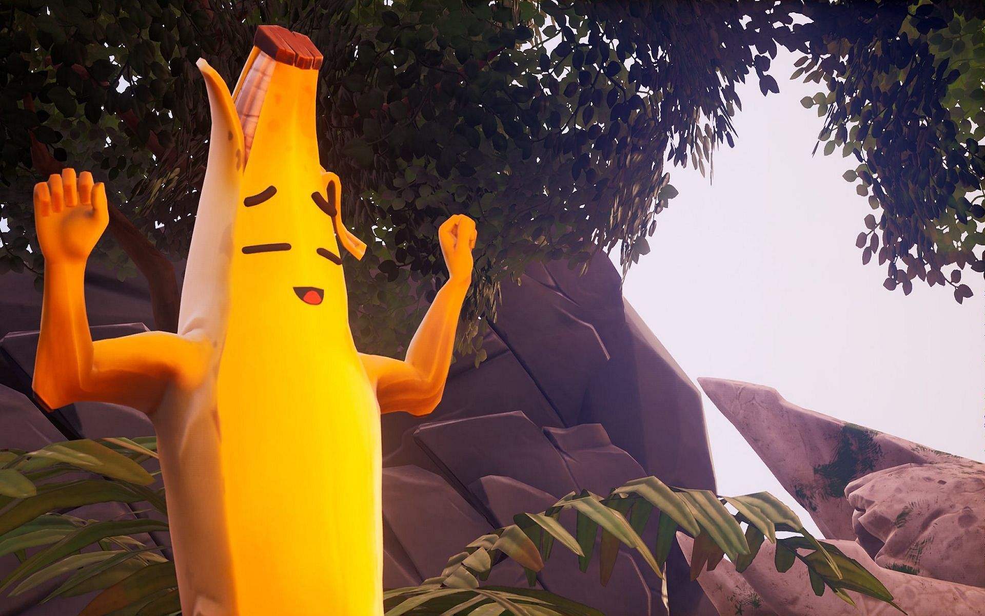 Peely is very excited about the Fortnite 19.40 update, are you? (Image via Twitter/D4rky_TheHybrid)