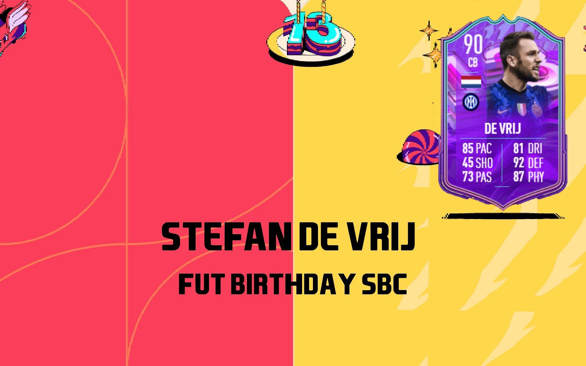 Stefan de Vrij FUT Birthday SBC in FIFA 22 Ultimate Team (Image via Sportskeeda)