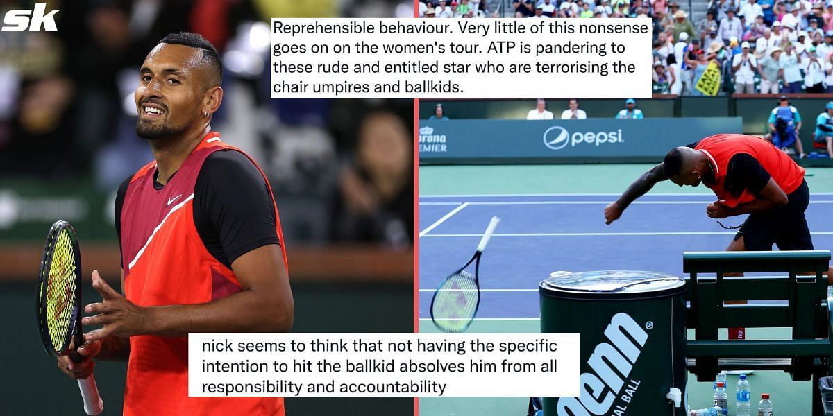 Tennis fans were unhappy with Nick Kyrgios for his racquet smash incident at Indian Wells