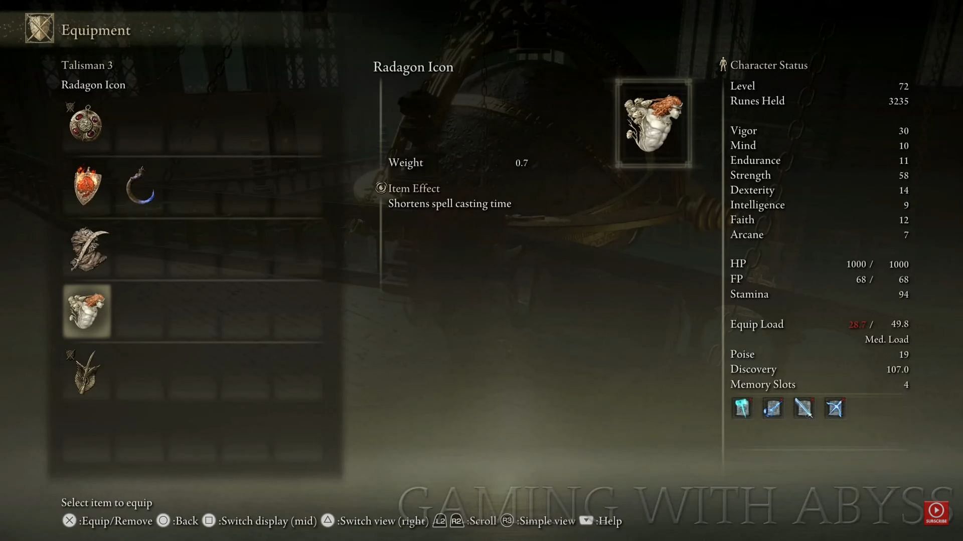 Radagon Icon Talisman Location in Elden Ring Shortens Spell Casting Time :  u/GamingwithAbyss