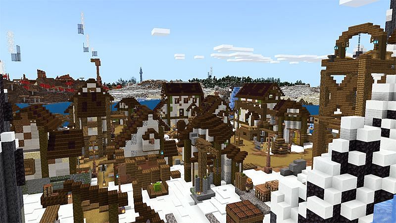 Snowy village (Image via Mojang)