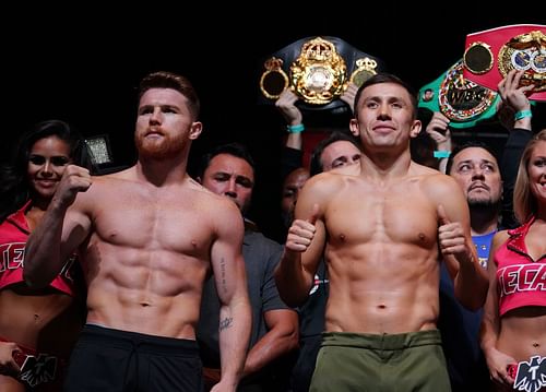 Gennadiy Golovkin (R) doesn't believe that his rivalry with Canelo Alvarez (L) defines him