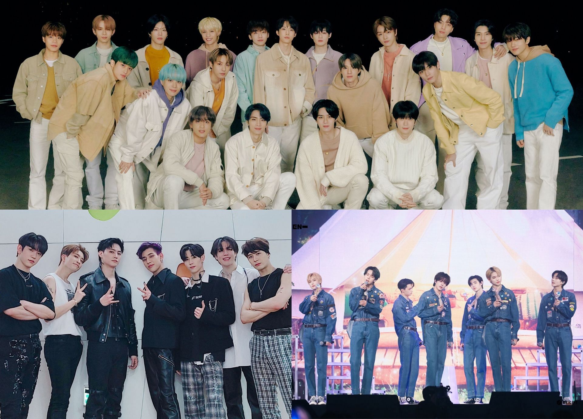 NCT, GOT7, and ENHYPEN (Images via official twitter accounts)