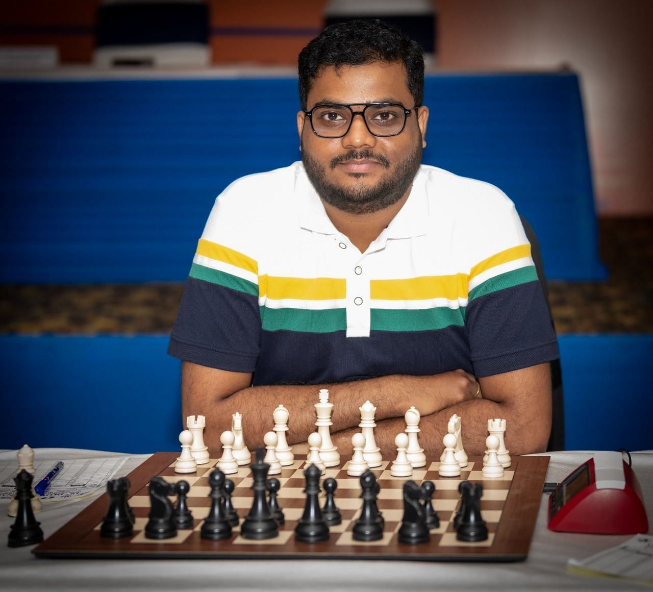 IM Sidhant Mohapatra drew with GM Pavel Ponkratov of Russia on Wednesday. (Pic credit: AICF)