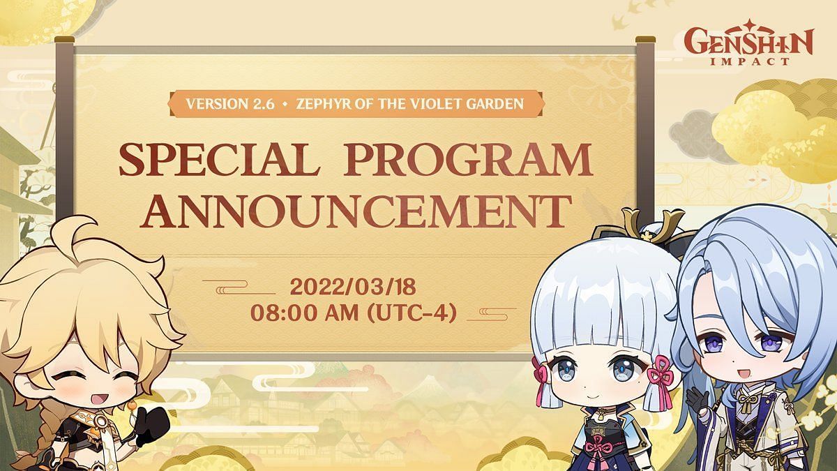 Leaked cover photo of 2.6 Special Program (Image via HoYoverse)