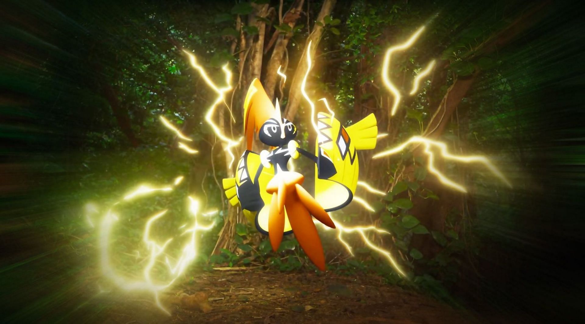 Tapu Koko as it appears in its announcement trailer for Pokemon GO (Image via Niantic)