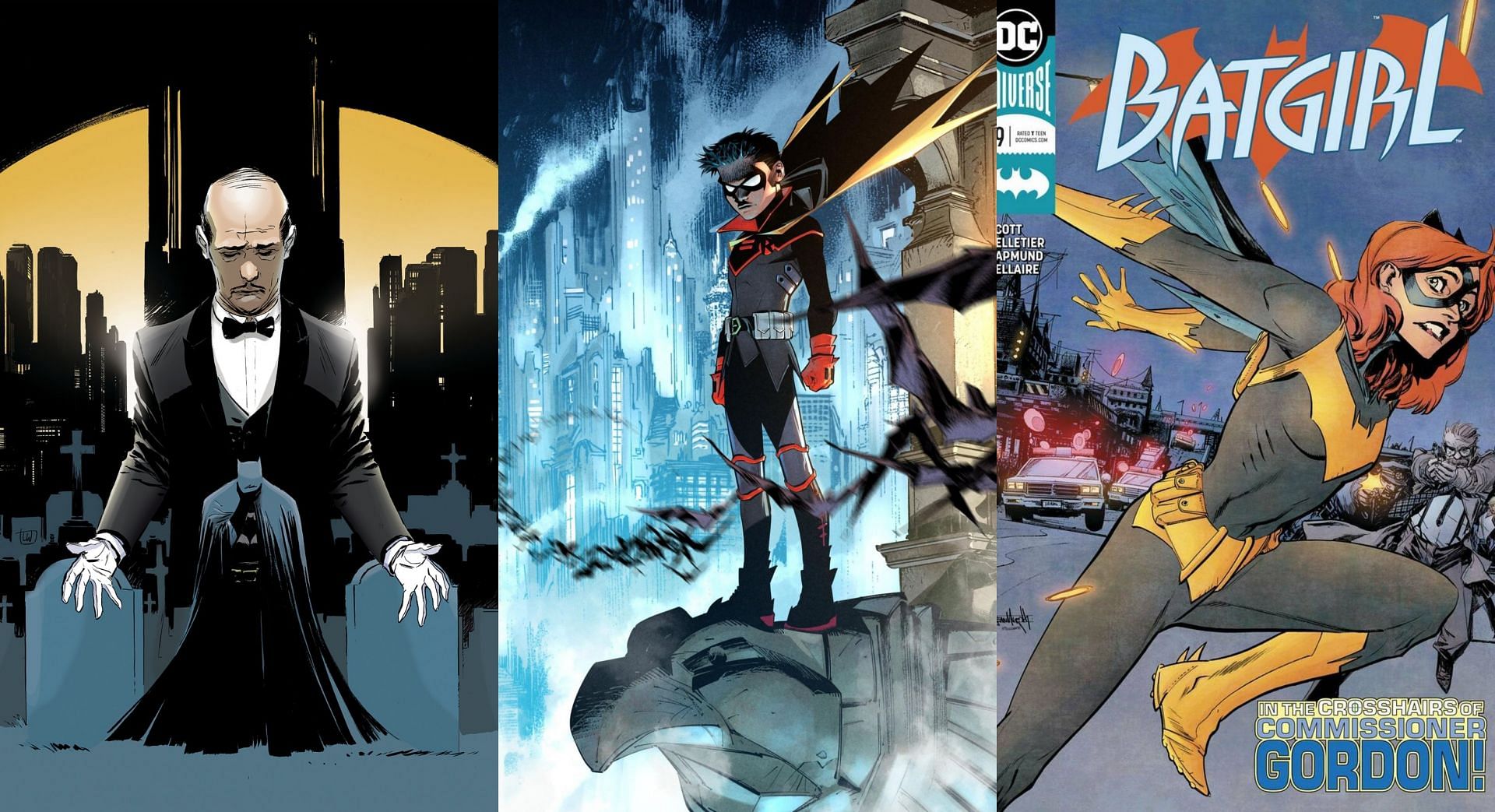 Alfred Pennyworth, Damian Wayne, and Batgirl (Image via DC Comics)