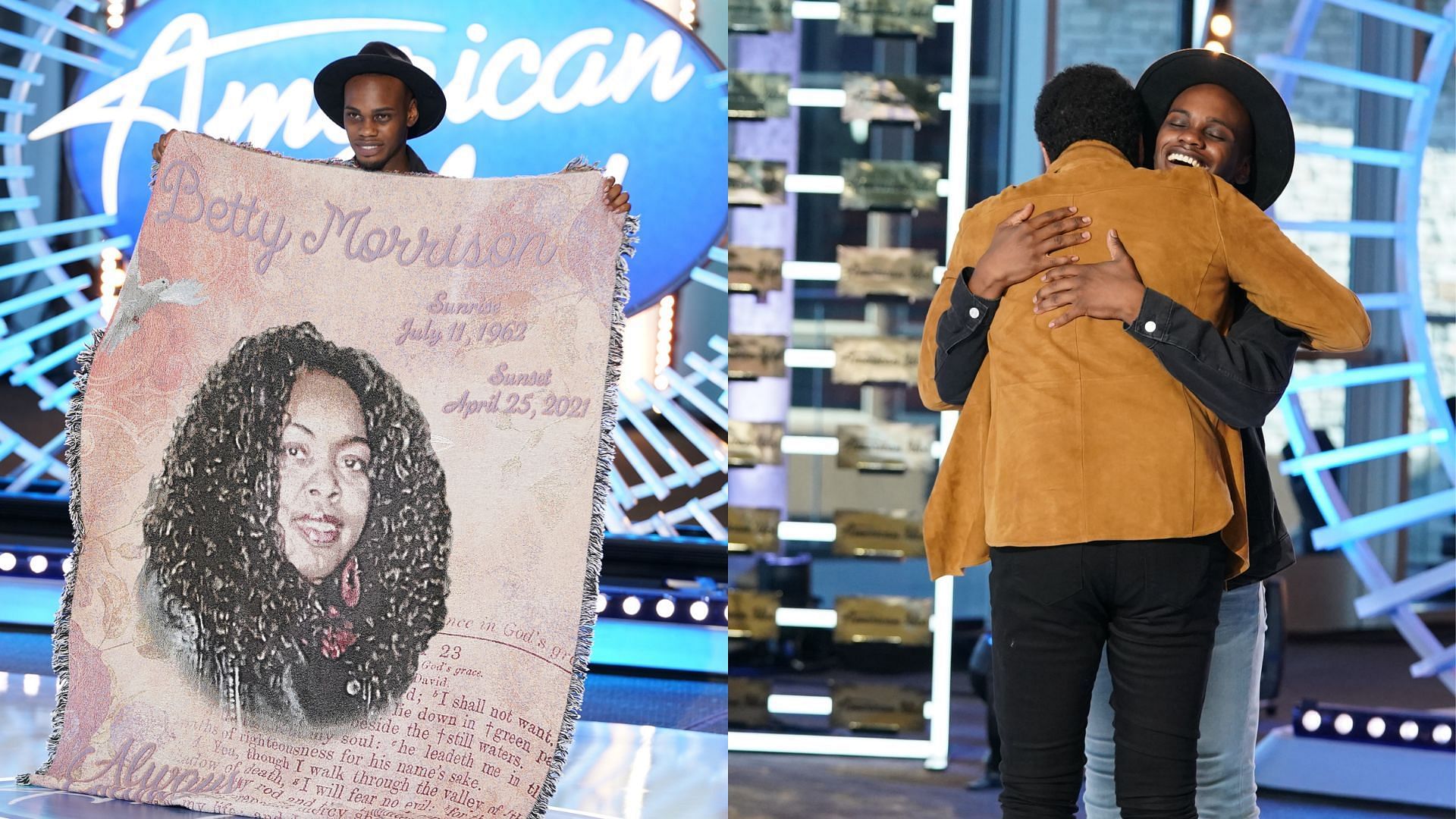 American Idol contestant Dontrell Briggs pays tribute to his godmother (Image via Eric McCandless/ABC)