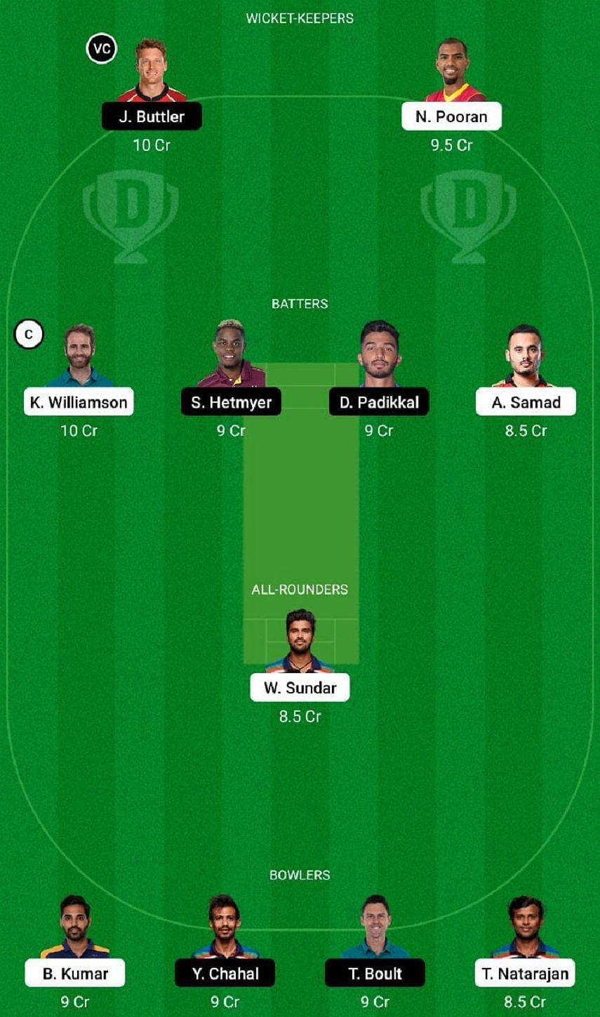 SRH vs RR Dream11 Fantasy Tip #2