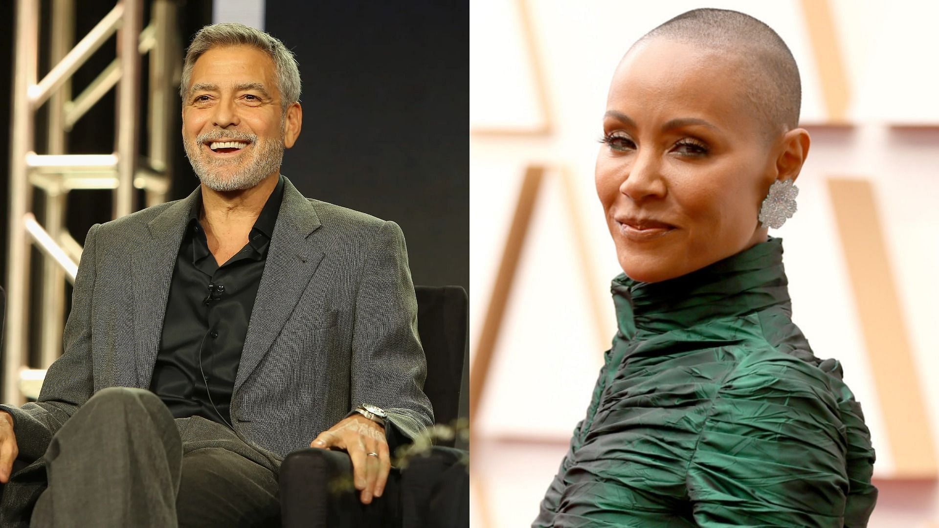 George Clooney made fun of Will Smith on Jada Pinkett Smith&#039;s show Red Table Talk (Image via Getty Images/Mike Coppola/Rachel Murray)