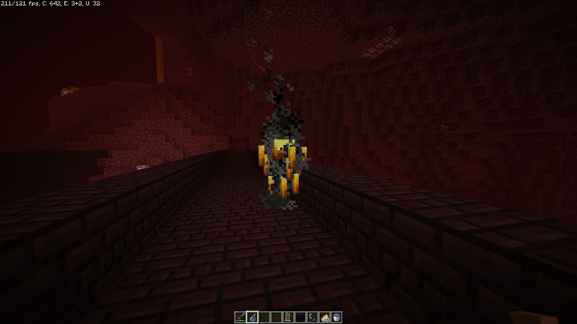 Blaze in a Nether Fortress (Image via Minecraft)