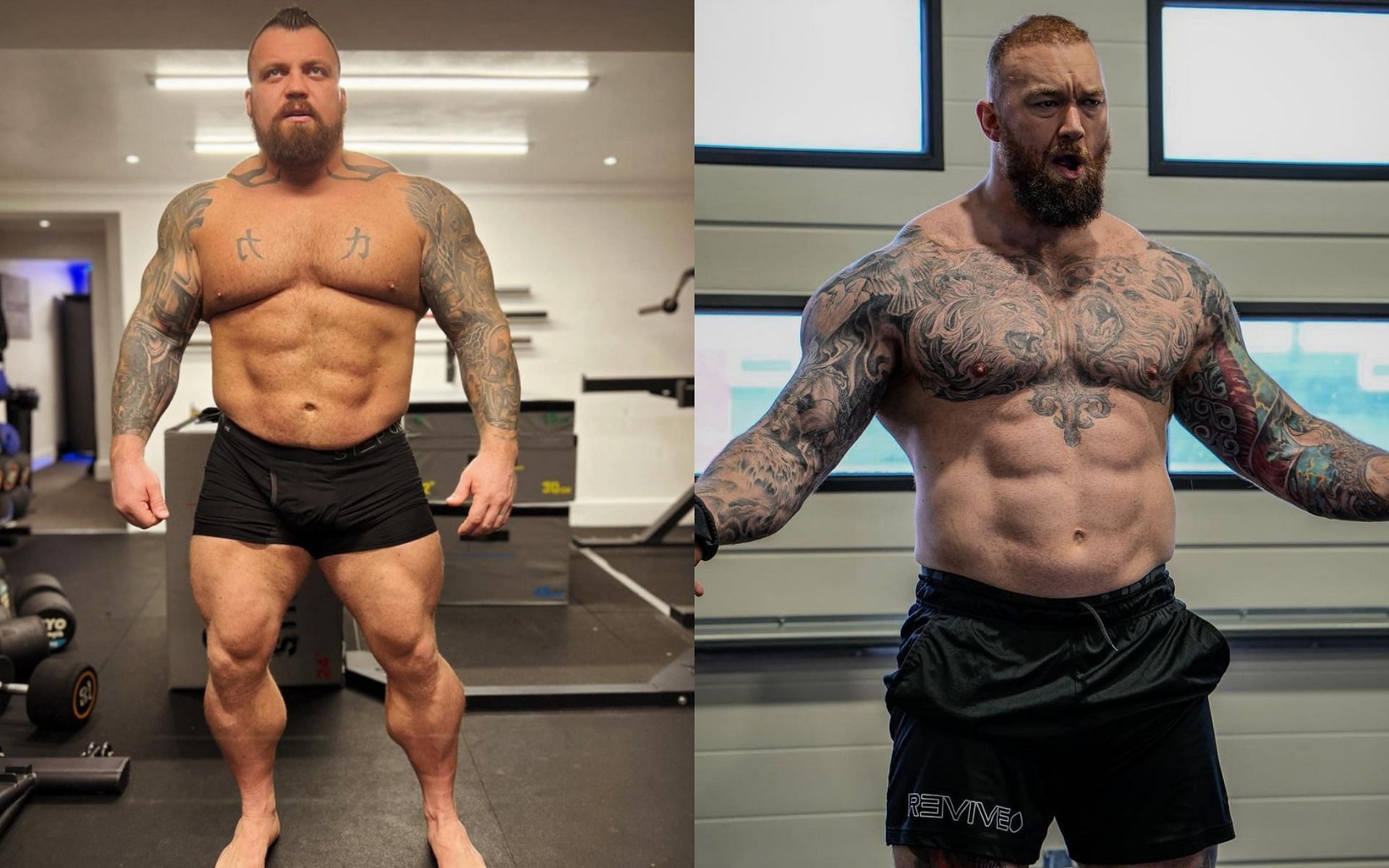 Eddie Hall (left) and Thor Bj&ouml;rnsson (right)