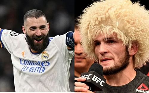 Karim Benzema (left) and Khabib Nurmagomedov (right)